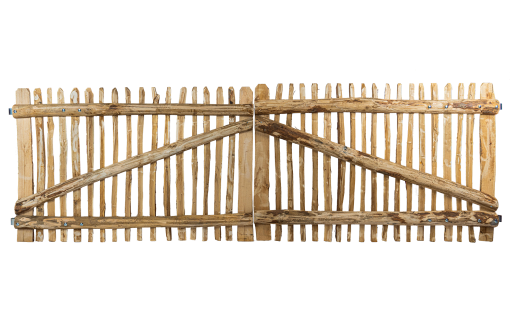 Kastanje dubbele poort 100 cm hoog - Afbeelding 2