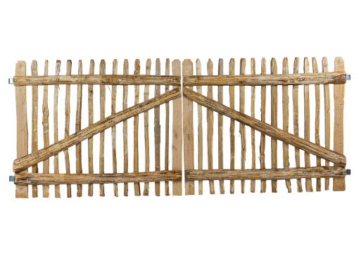 Kastanje dubbele poort 120 cm hoog - Afbeelding 2