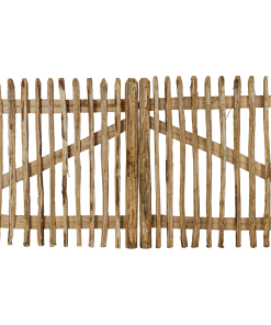 Kastanje dubbele poort 120 cm hoog