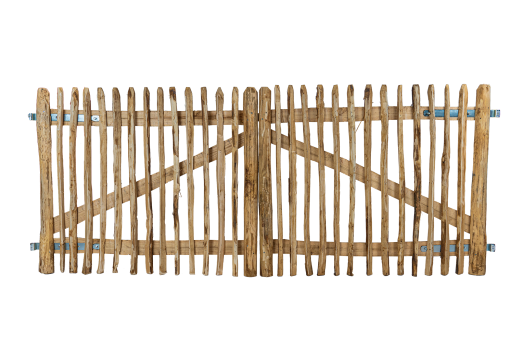 Kastanje dubbele poort 120 cm hoog