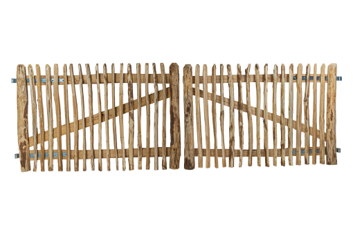 Kastanje dubbele poort 100 cm hoog